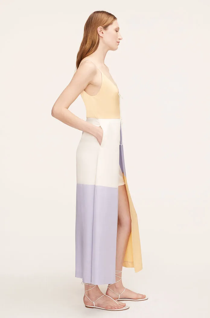 Color-Blocked Twill Dress | Colorblock Sorbet Combo REBECCA TAYLOR