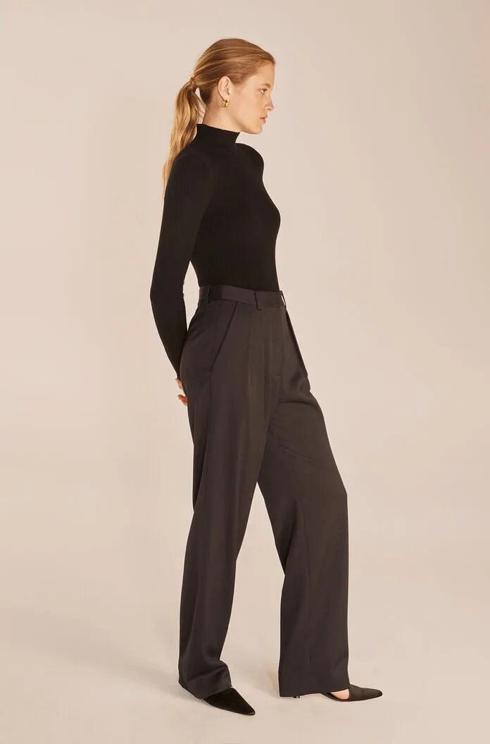 Crewneck Bodysuit | Black REBECCA TAYLOR