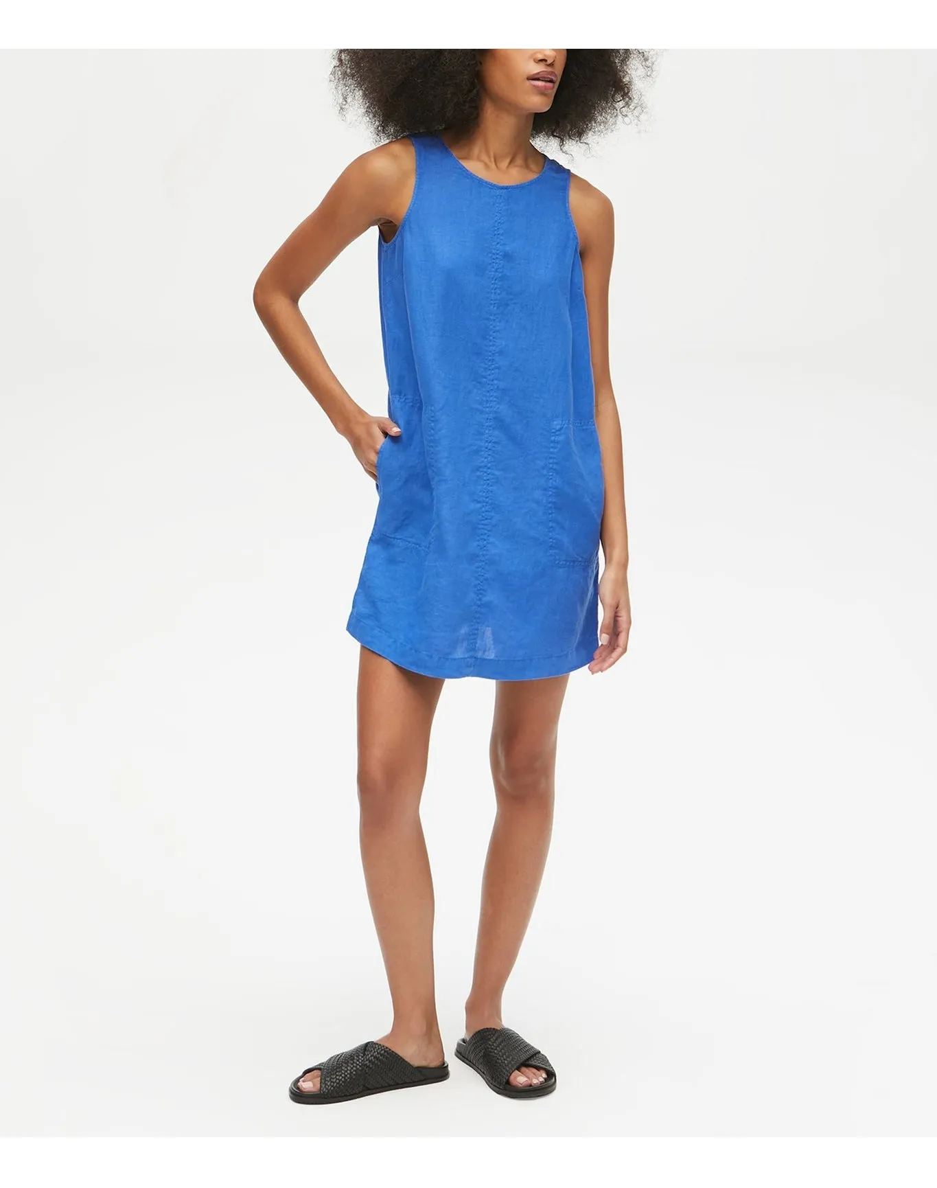 Delilah Linen Shift Dress | Cobalt MICHAEL STARS