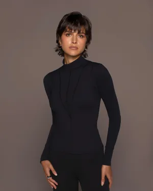 Descent Long Sleeve Top | Black MICHI