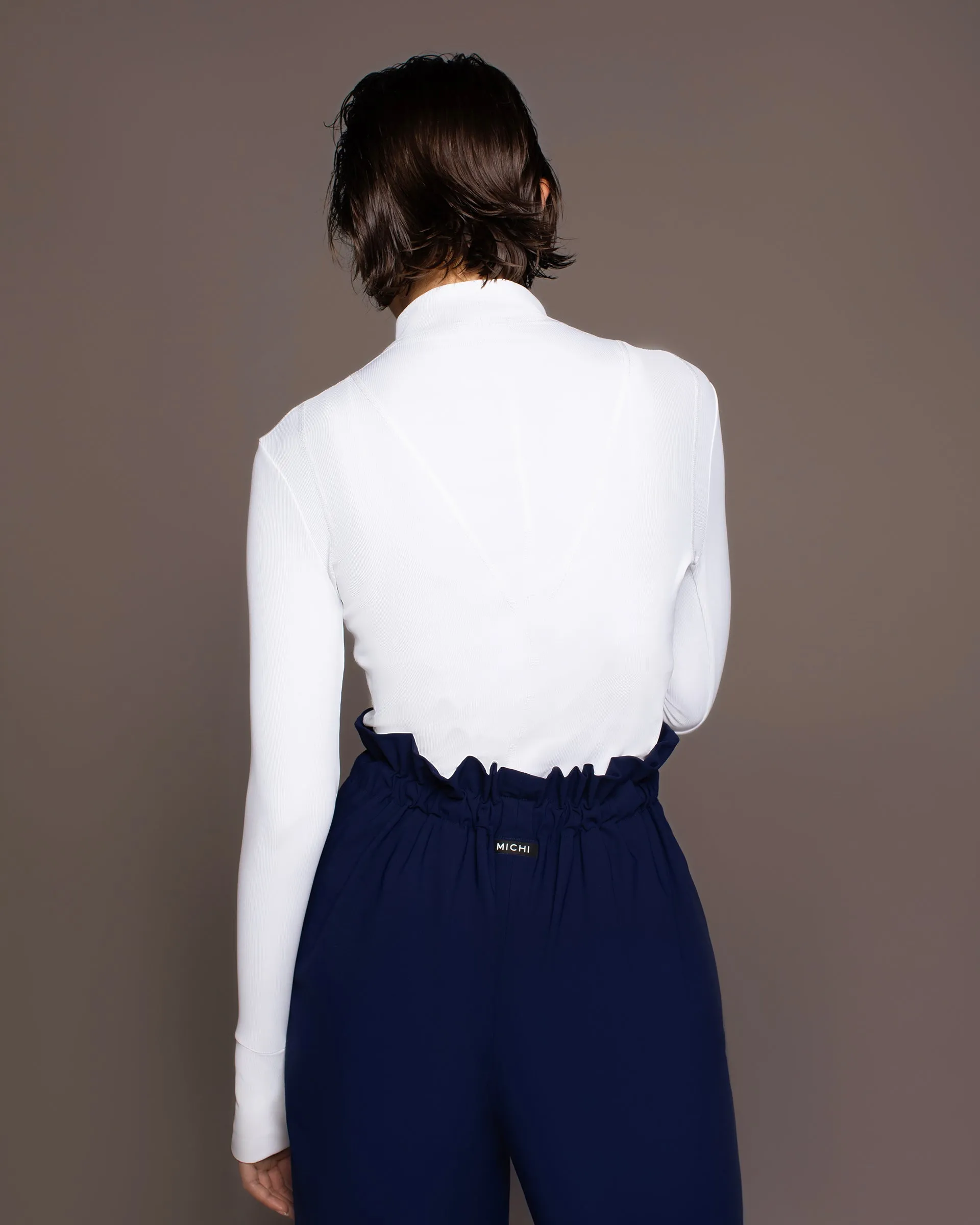 Descent Long Sleeve Top | White MICHI