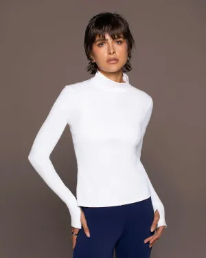 Descent Long Sleeve Top | White MICHI