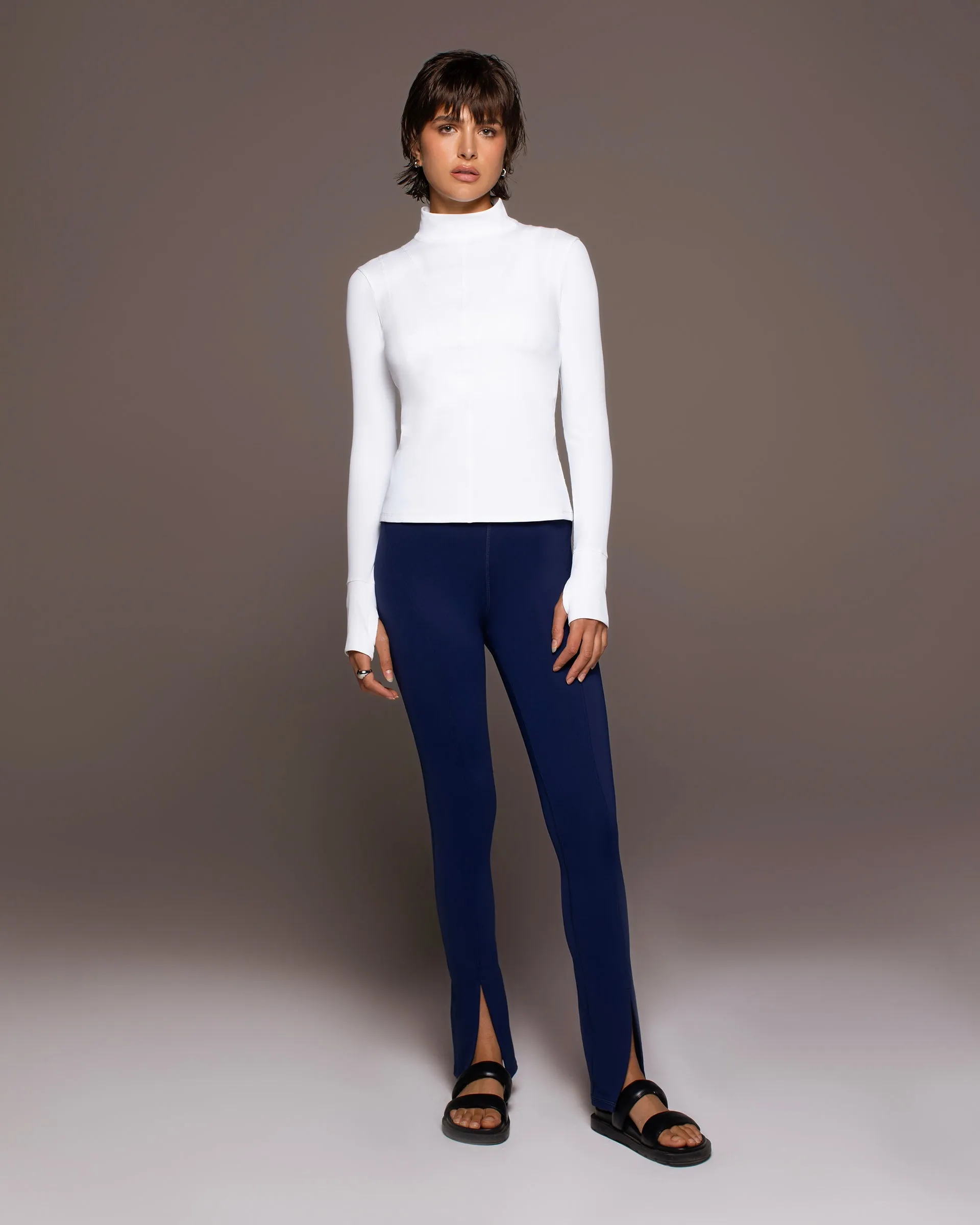 Descent Long Sleeve Top | White MICHI