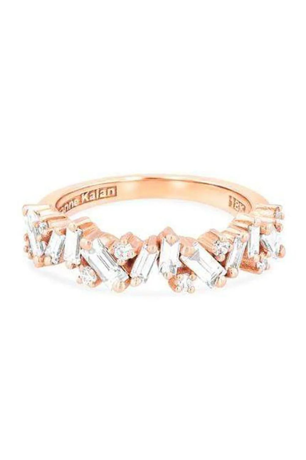 Diamond Icon Half Band Ring - Rose Gold