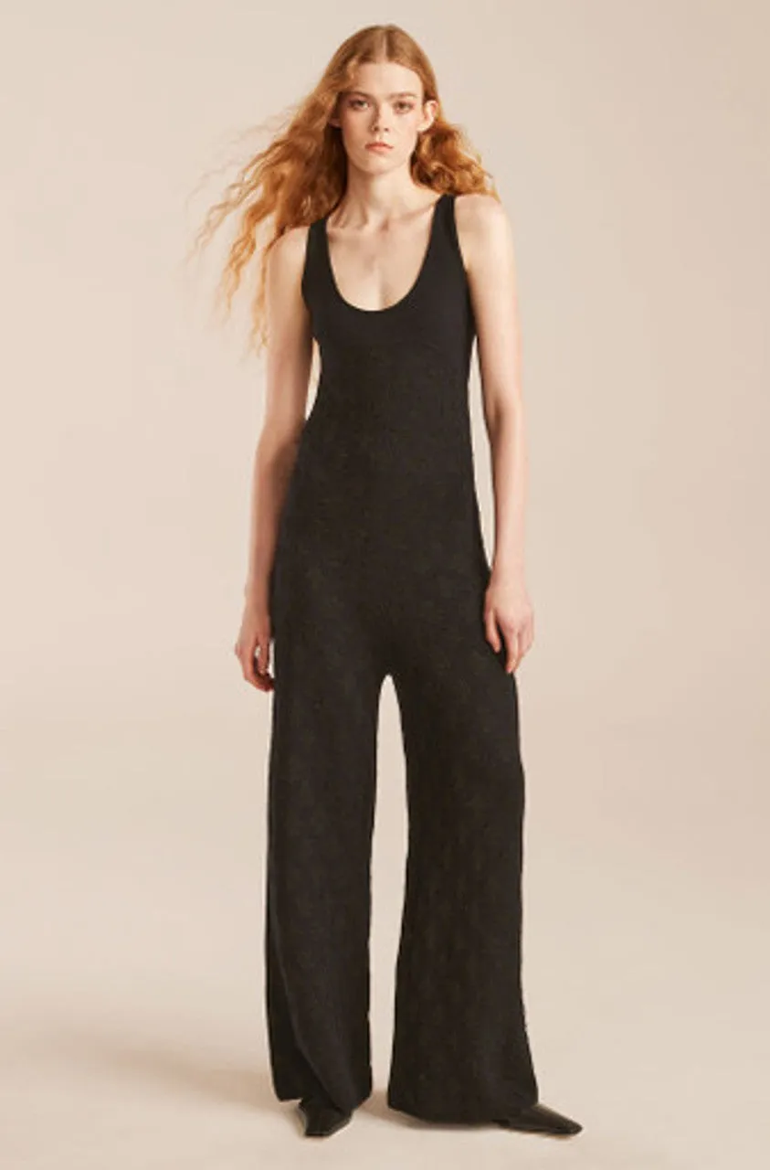 Doily Jumpsuit | Black REBECCA TAYLOR