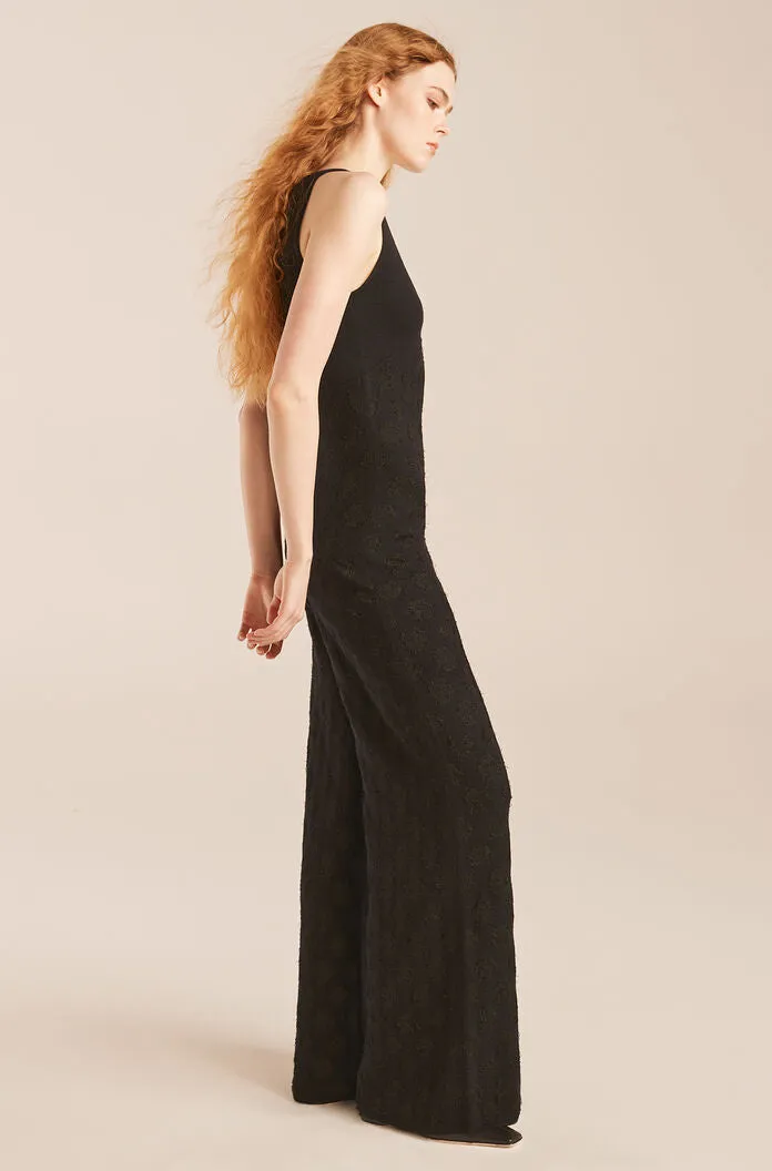 Doily Jumpsuit | Black REBECCA TAYLOR