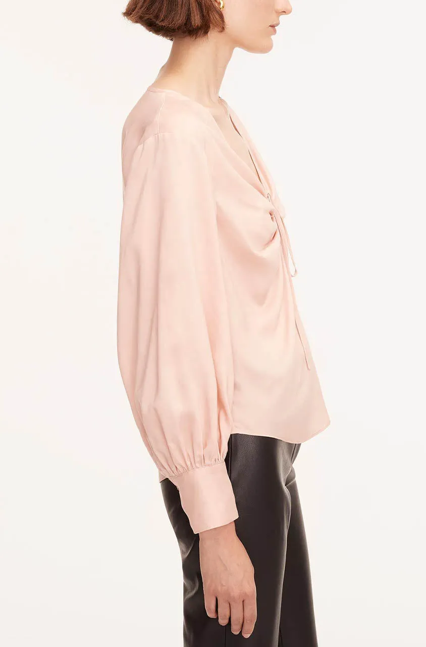 Drawstring Long Sleeve Blouse | Blush REBECCA TAYLOR
