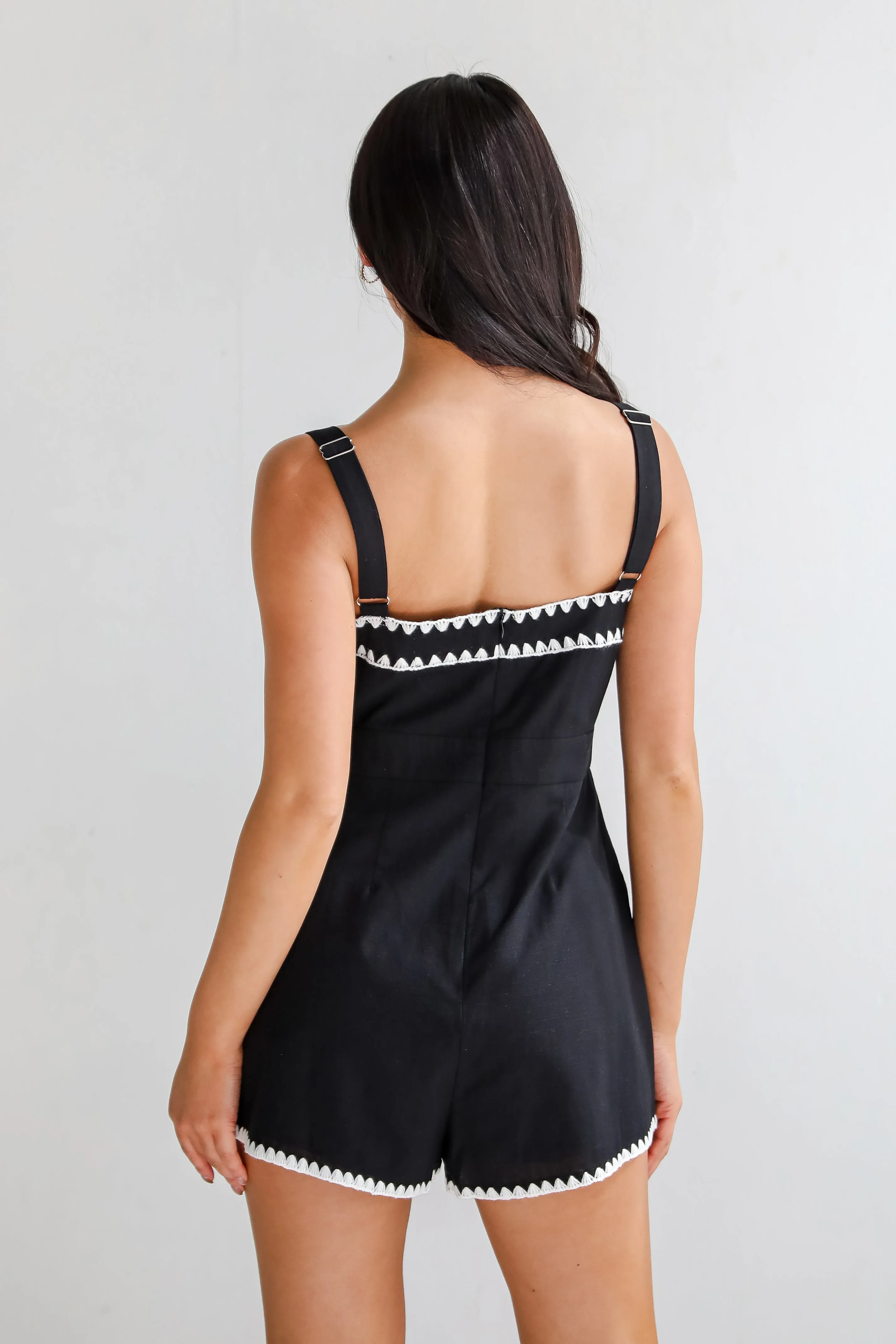 Dreamy Personality Black Romper