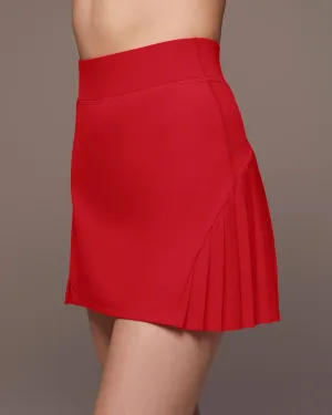 Drive Tennis Skirt | Fire Red MICHI