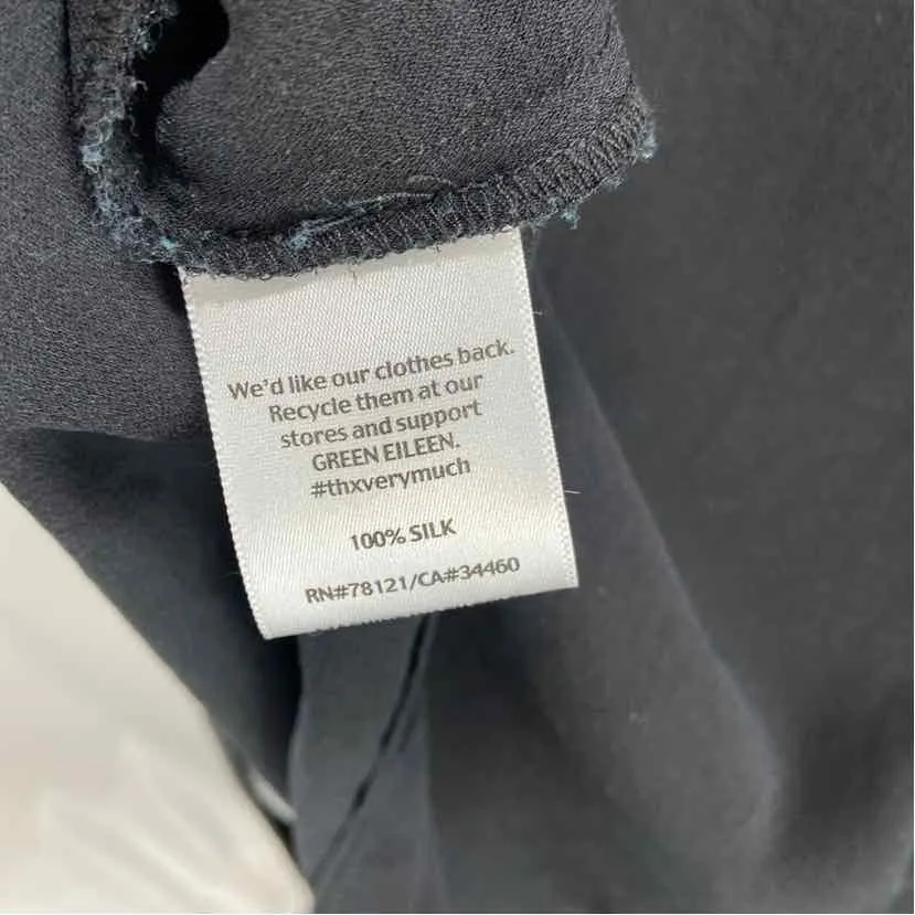 Eileen Fisher Women's Size XS Black Solid Sleeveless Shirt