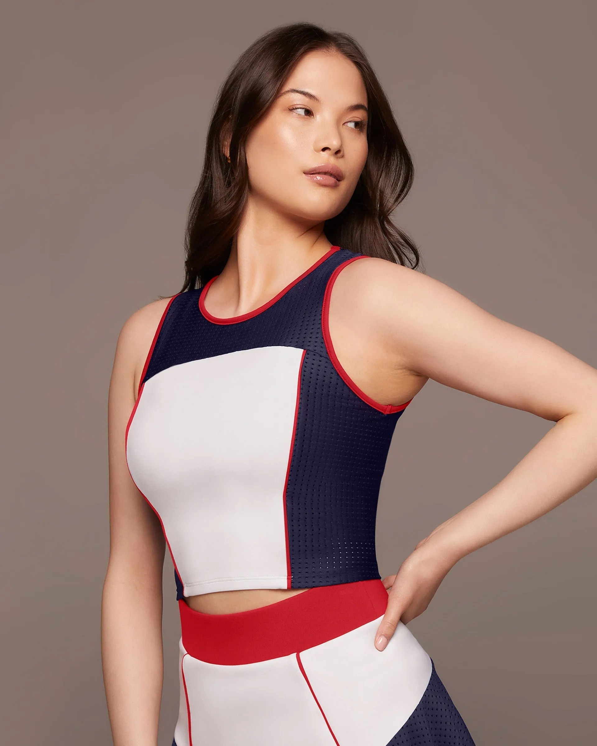 Electric Tank | White/Fire Red/Admiral Blue MICHI