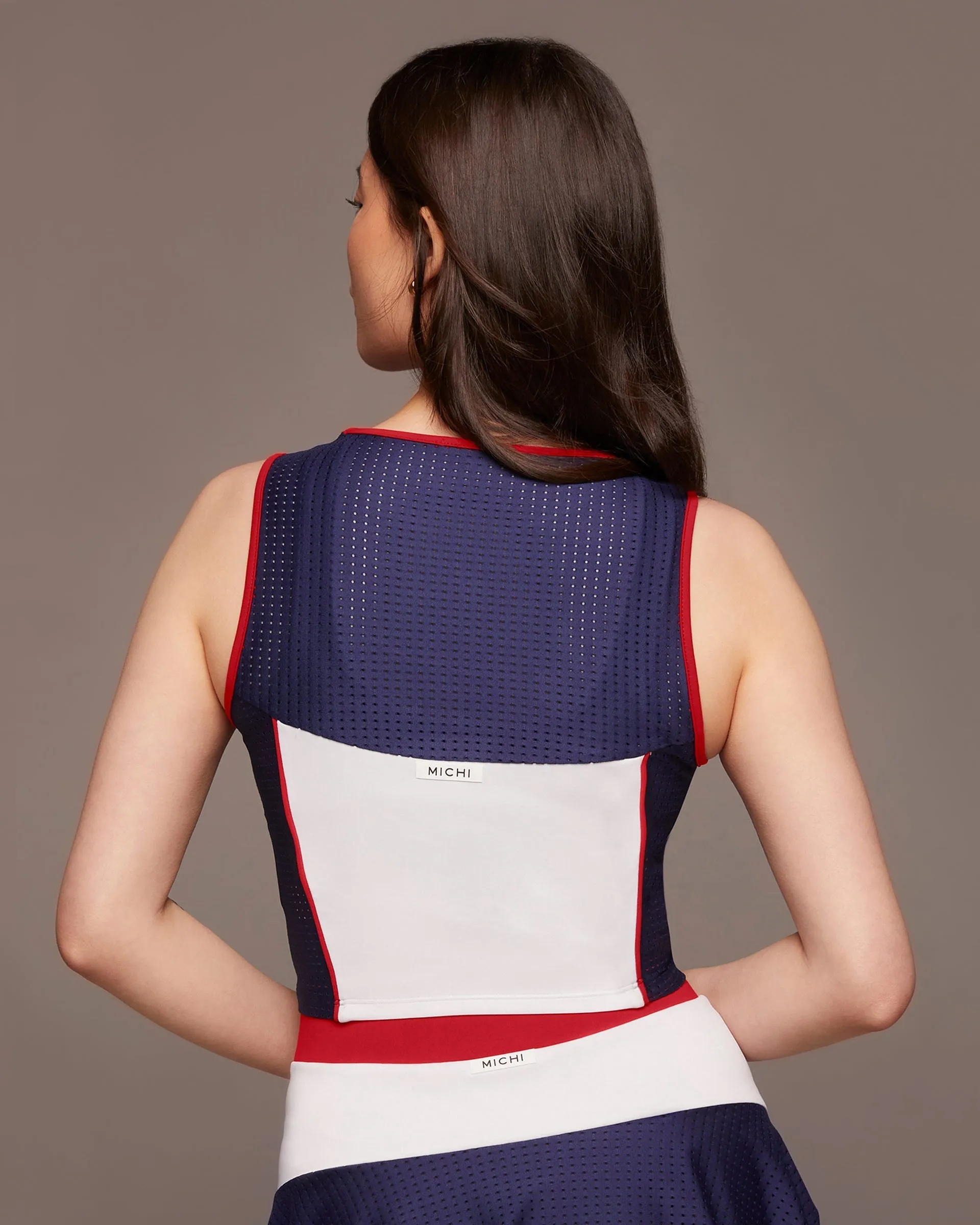 Electric Tank | White/Fire Red/Admiral Blue MICHI