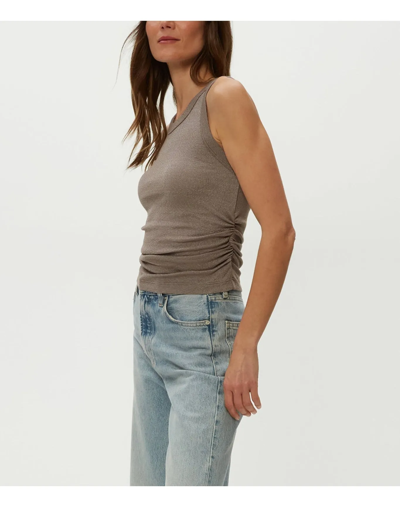Ella Shine Tank | Cobblestone MICHAEL STARS