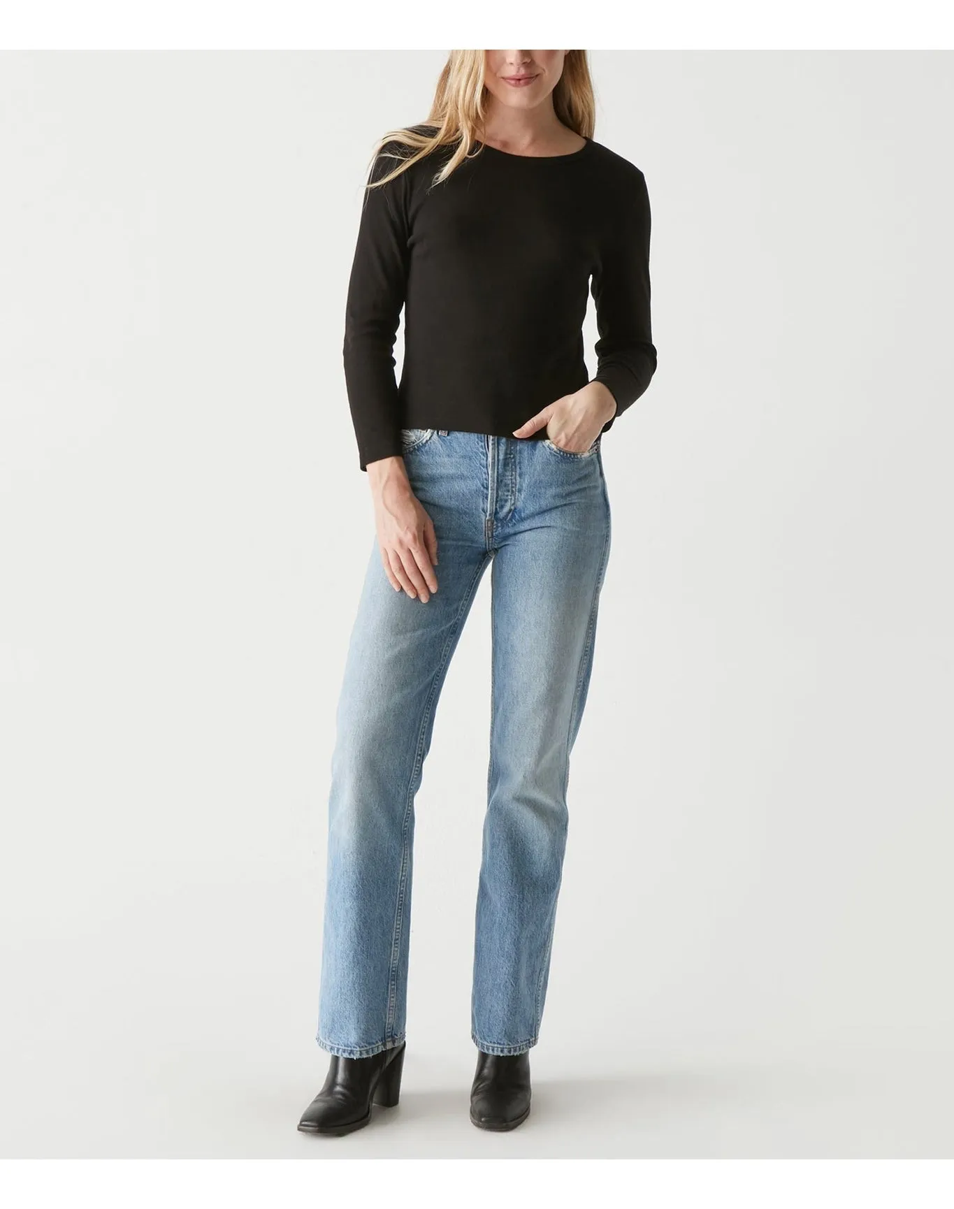 Emma Cropped Tee | Black MICHAEL STARS
