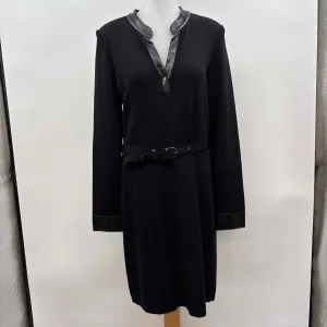 Etcetera Women's Size 14 Black Ribbed Dress