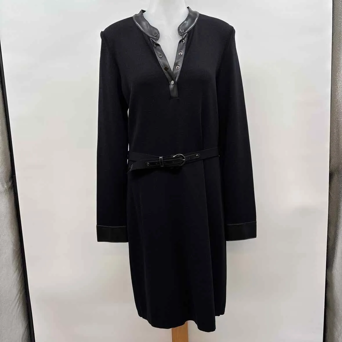 Etcetera Women's Size 14 Black Ribbed Dress