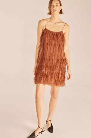 Feather Dress | Copper REBECCA TAYLOR