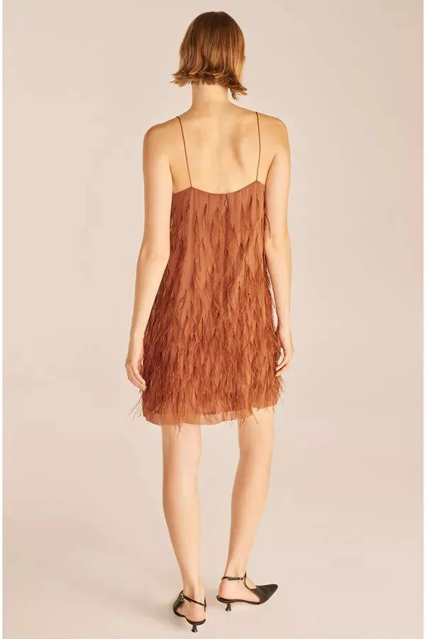 Feather Dress | Copper REBECCA TAYLOR