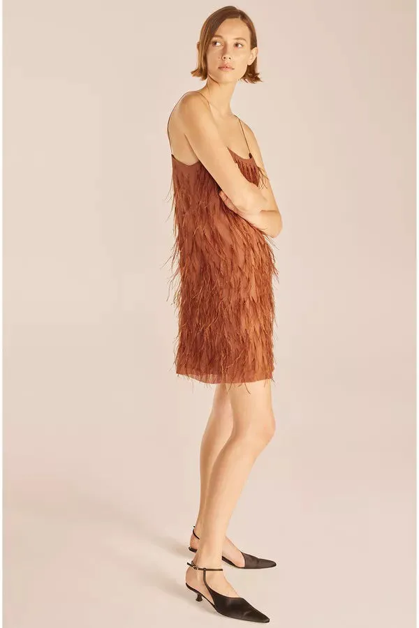 Feather Dress | Copper REBECCA TAYLOR