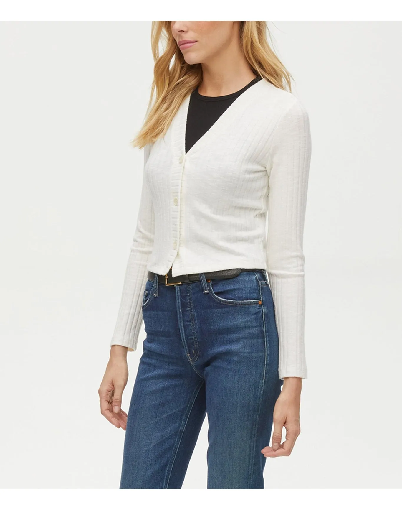 Felice Ribbed Cardigan | Chalk MICHAEL STARS