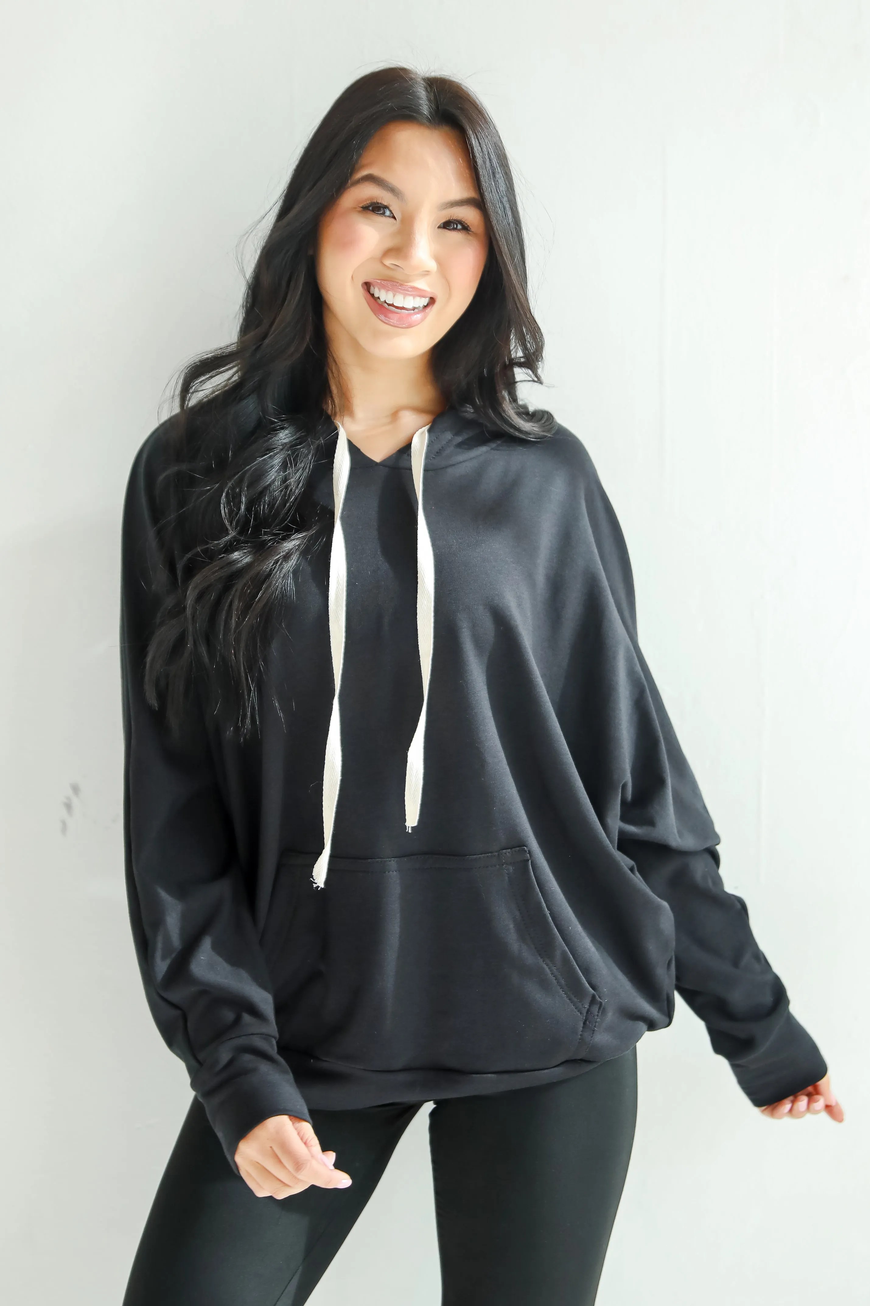 FINAL SALE - Blissful Beginnings Black Hooded Top