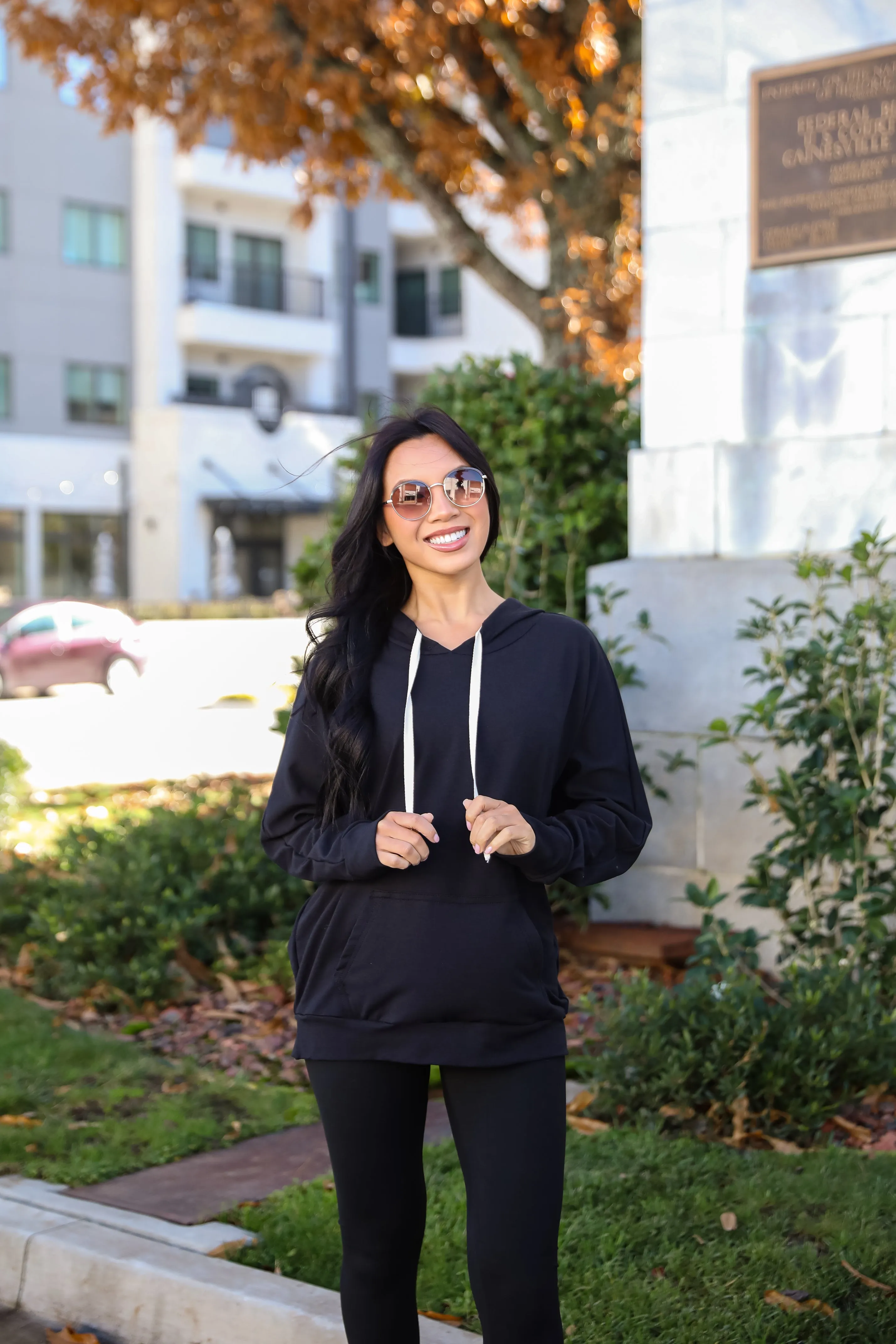 FINAL SALE - Blissful Beginnings Black Hooded Top