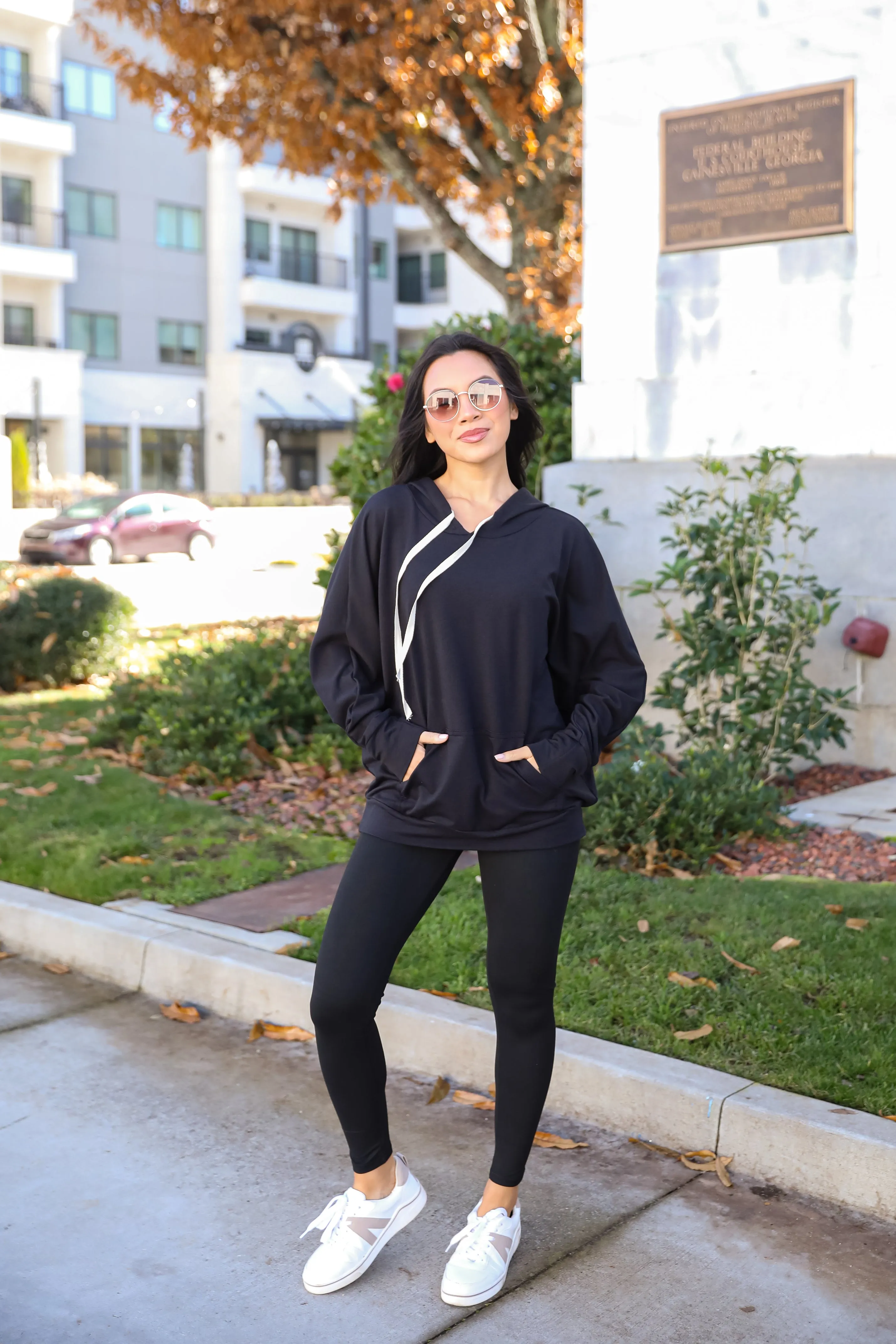 FINAL SALE - Blissful Beginnings Black Hooded Top