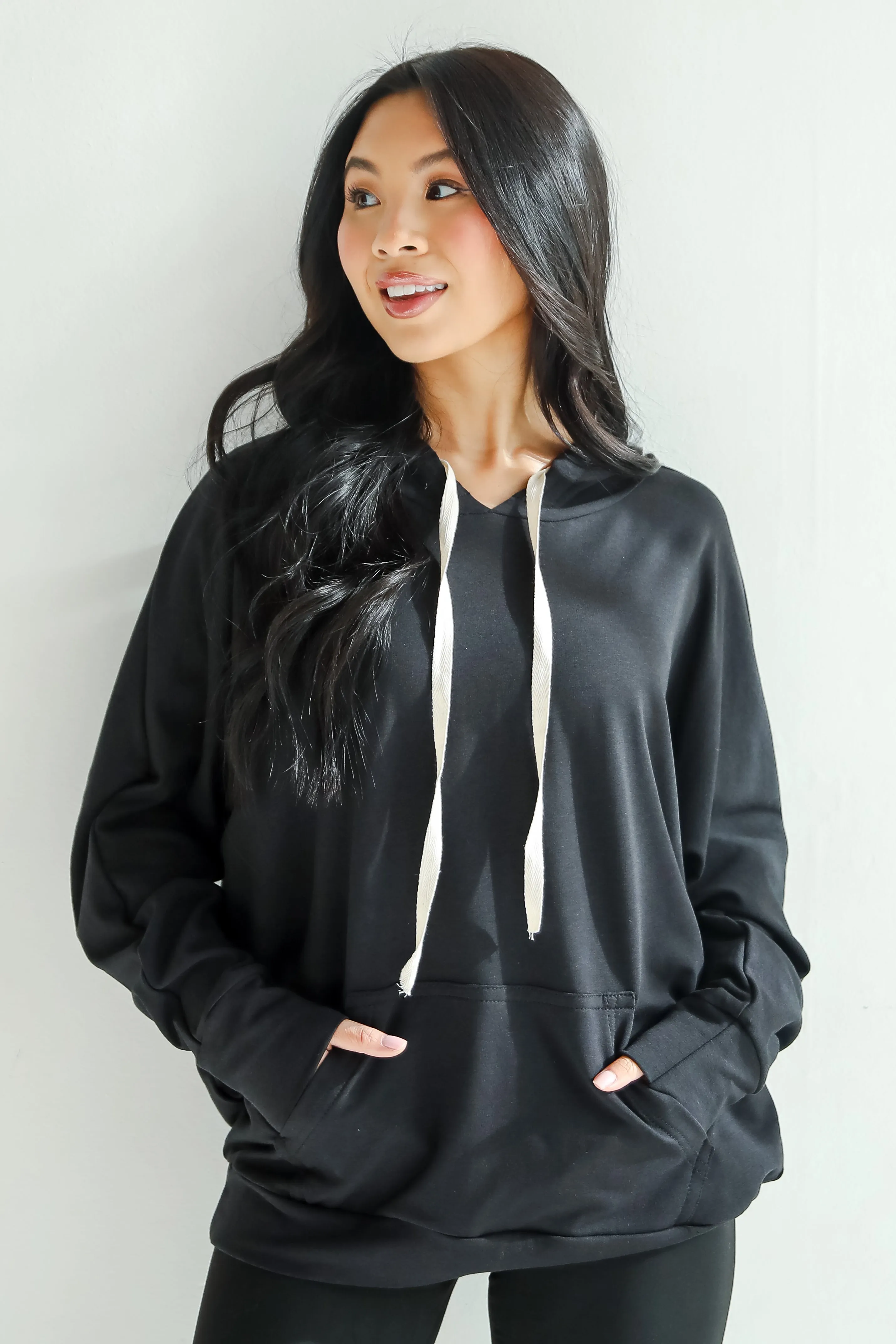 FINAL SALE - Blissful Beginnings Black Hooded Top