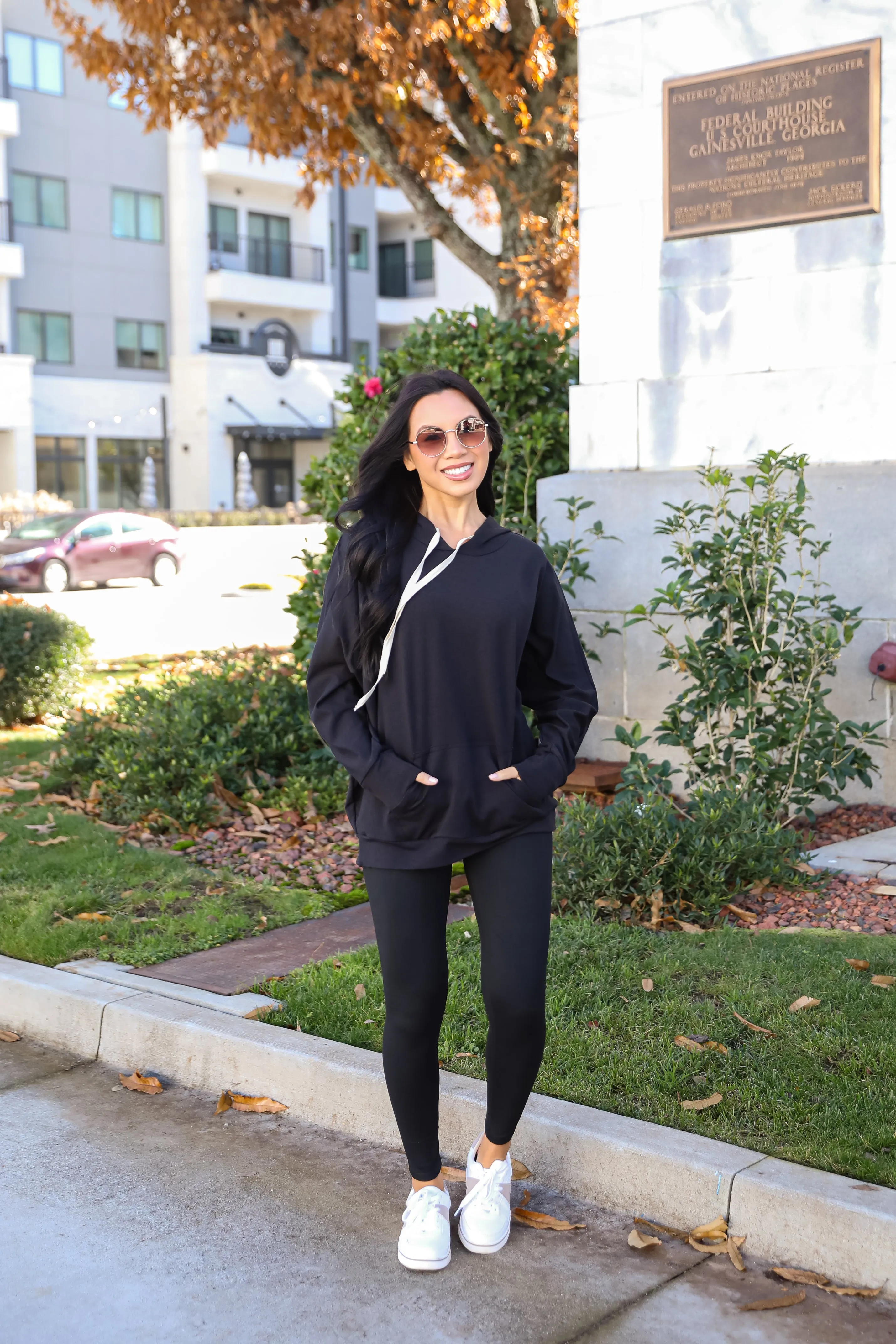 FINAL SALE - Blissful Beginnings Black Hooded Top