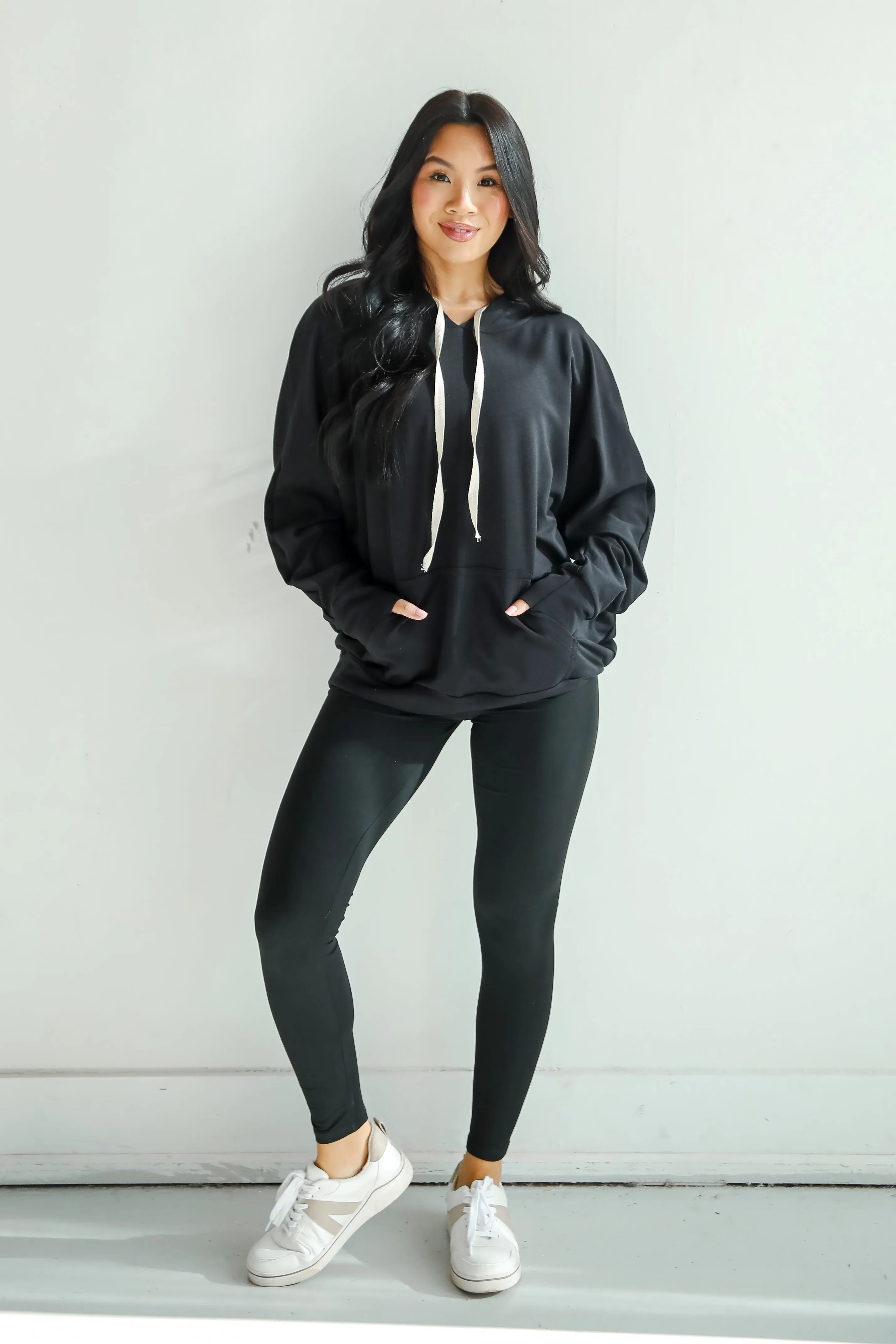 FINAL SALE - Blissful Beginnings Black Hooded Top