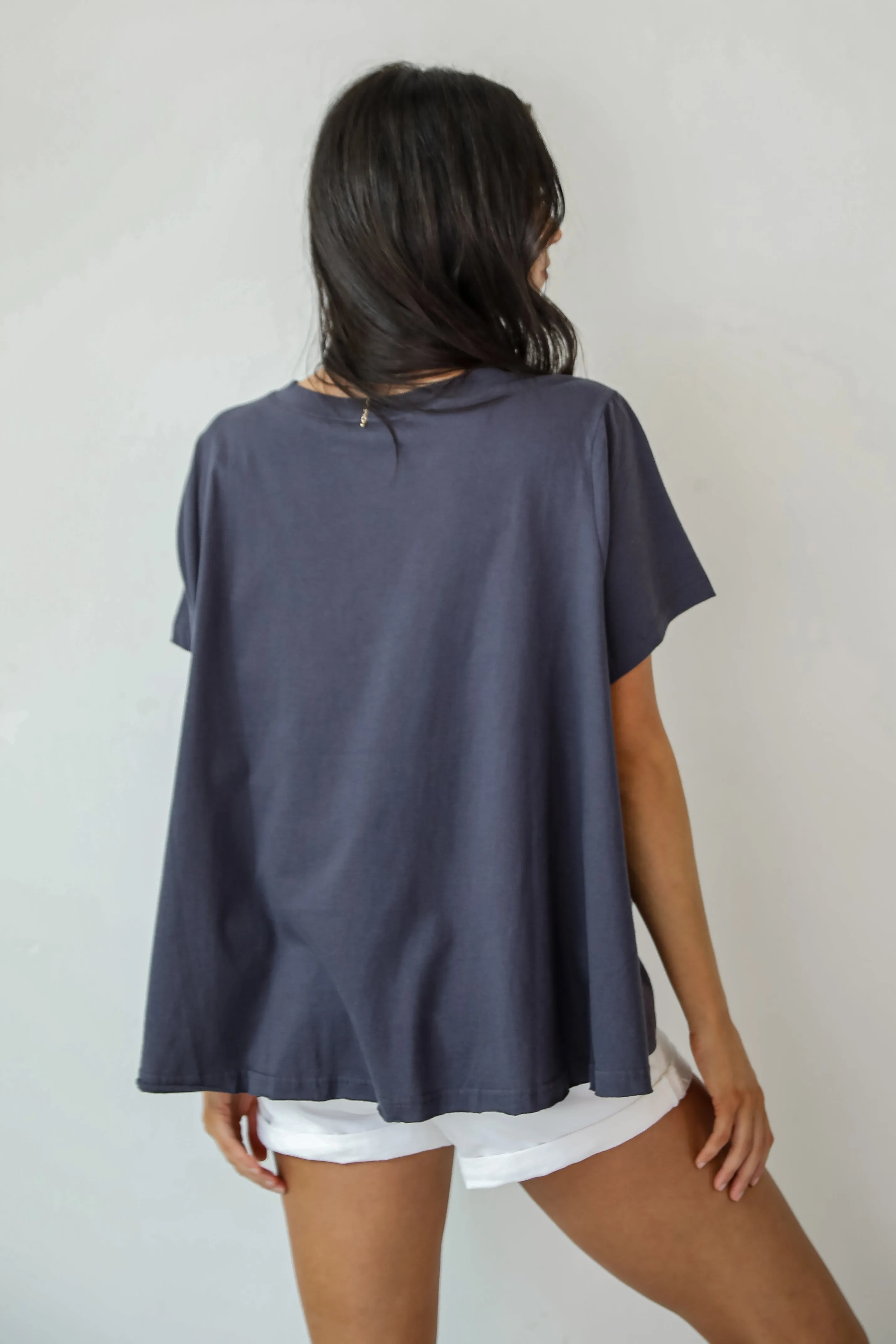 FINAL SALE - Required Style Charcoal Pocket Top
