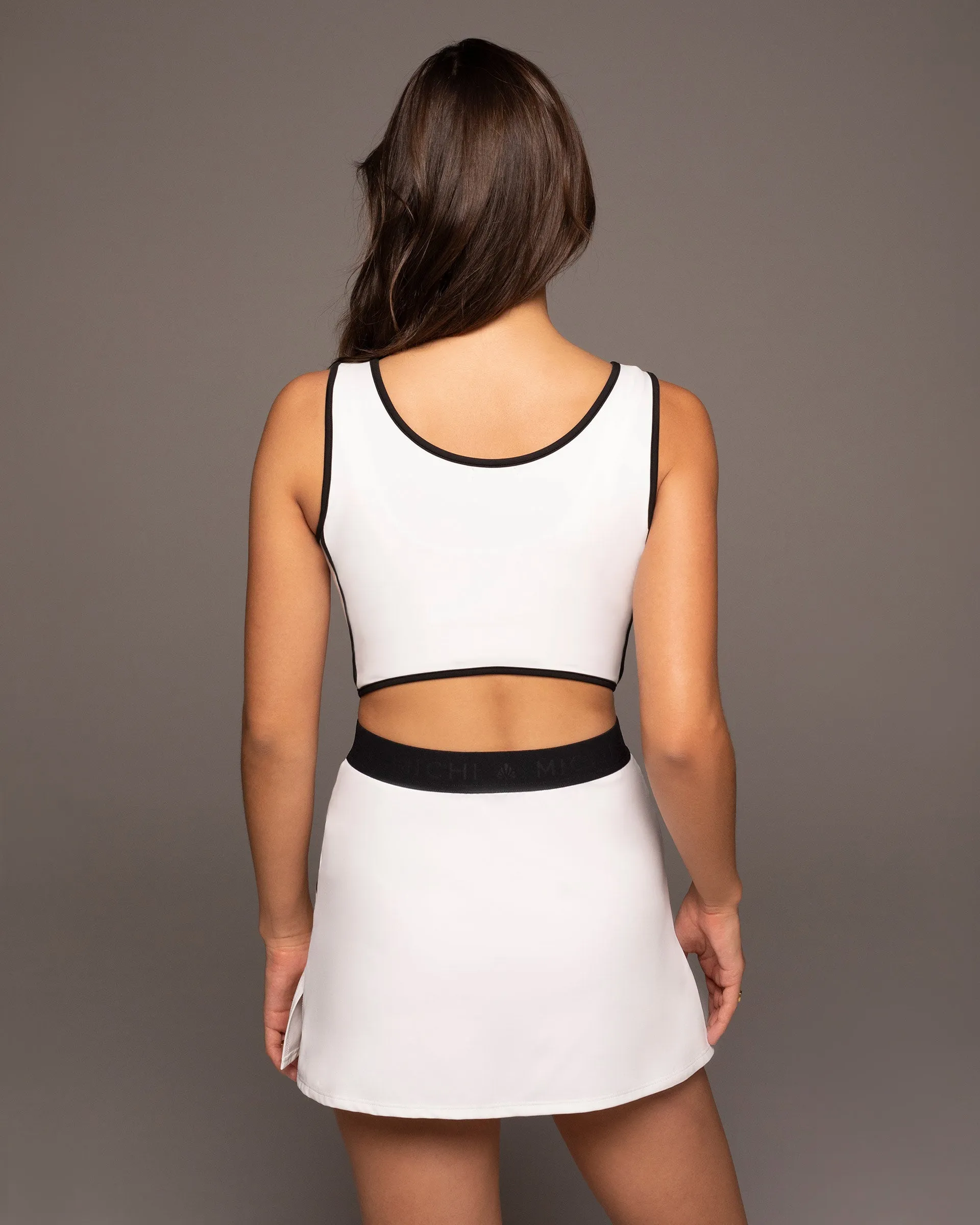Flash Tennis Dress | White/Black MICHI