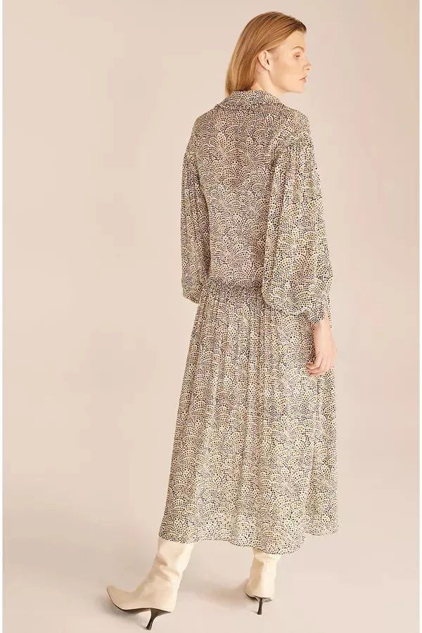 Fleur Ruffle Dress | Speckled Fleur Olive Combo REBECCA TAYLOR