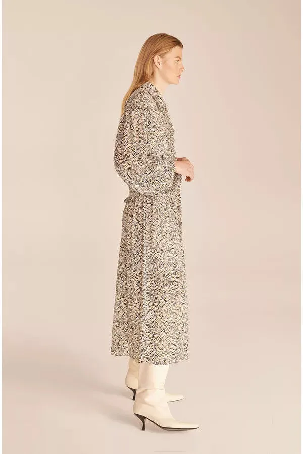 Fleur Ruffle Dress | Speckled Fleur Olive Combo REBECCA TAYLOR
