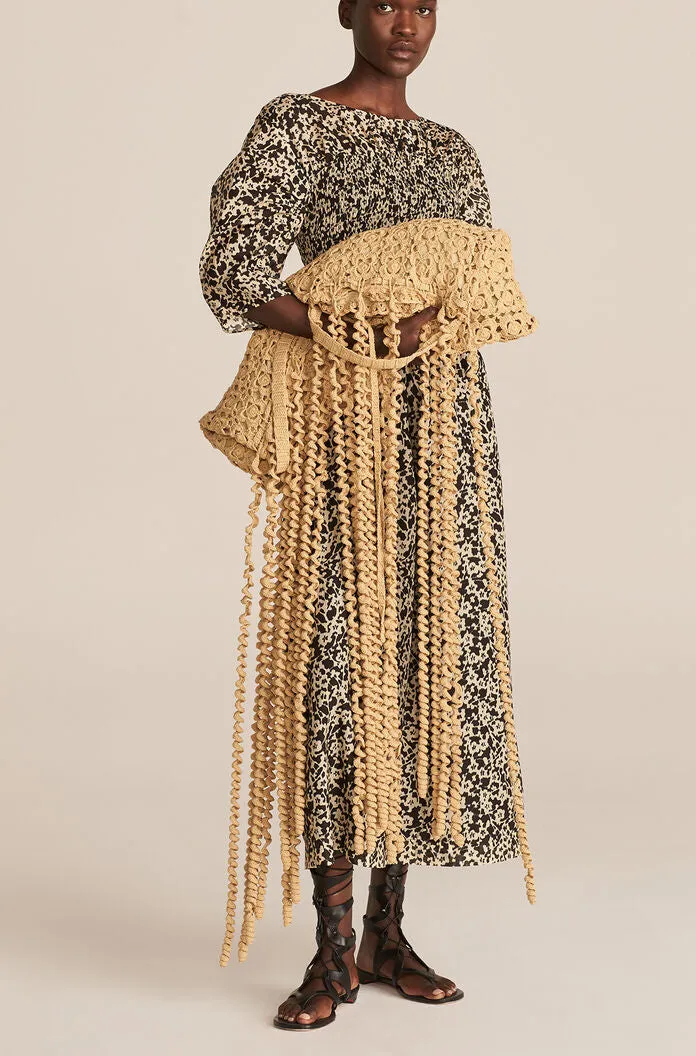 Floral Crochet Bag | Yarn Dye Stripe Ivory Combo REBECCA TAYLOR