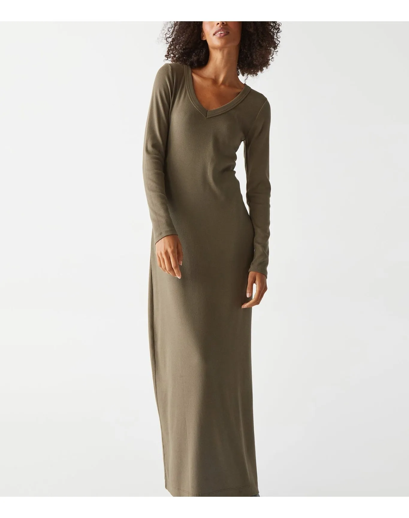 Fowler Ribbed Maxi Dress with Slit | Dolma MICHAEL STARS