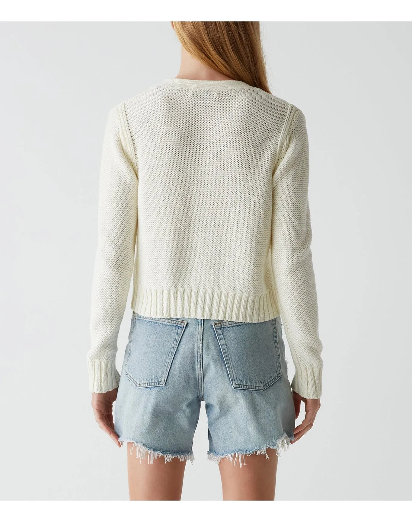Fran Cropped Cardigan | Ivory MICHAEL STARS
