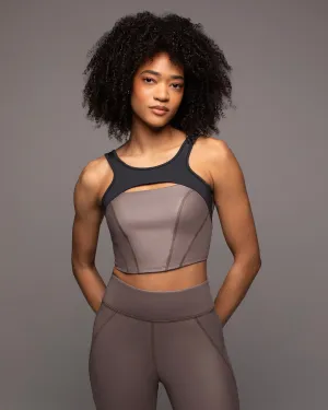 Fusion Gloss Bustier | Bronzed Pewter/Black MICHI