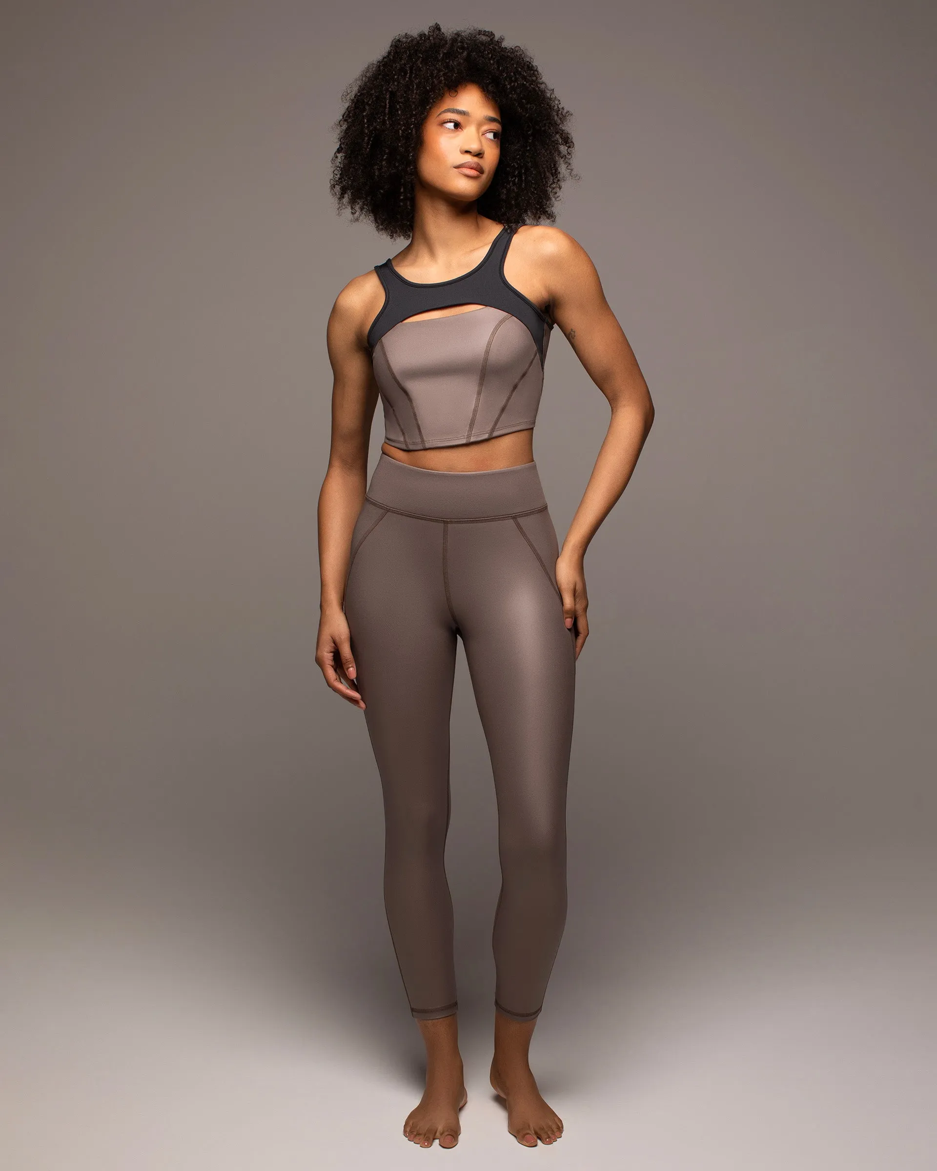 Fusion Gloss Bustier | Bronzed Pewter/Black MICHI
