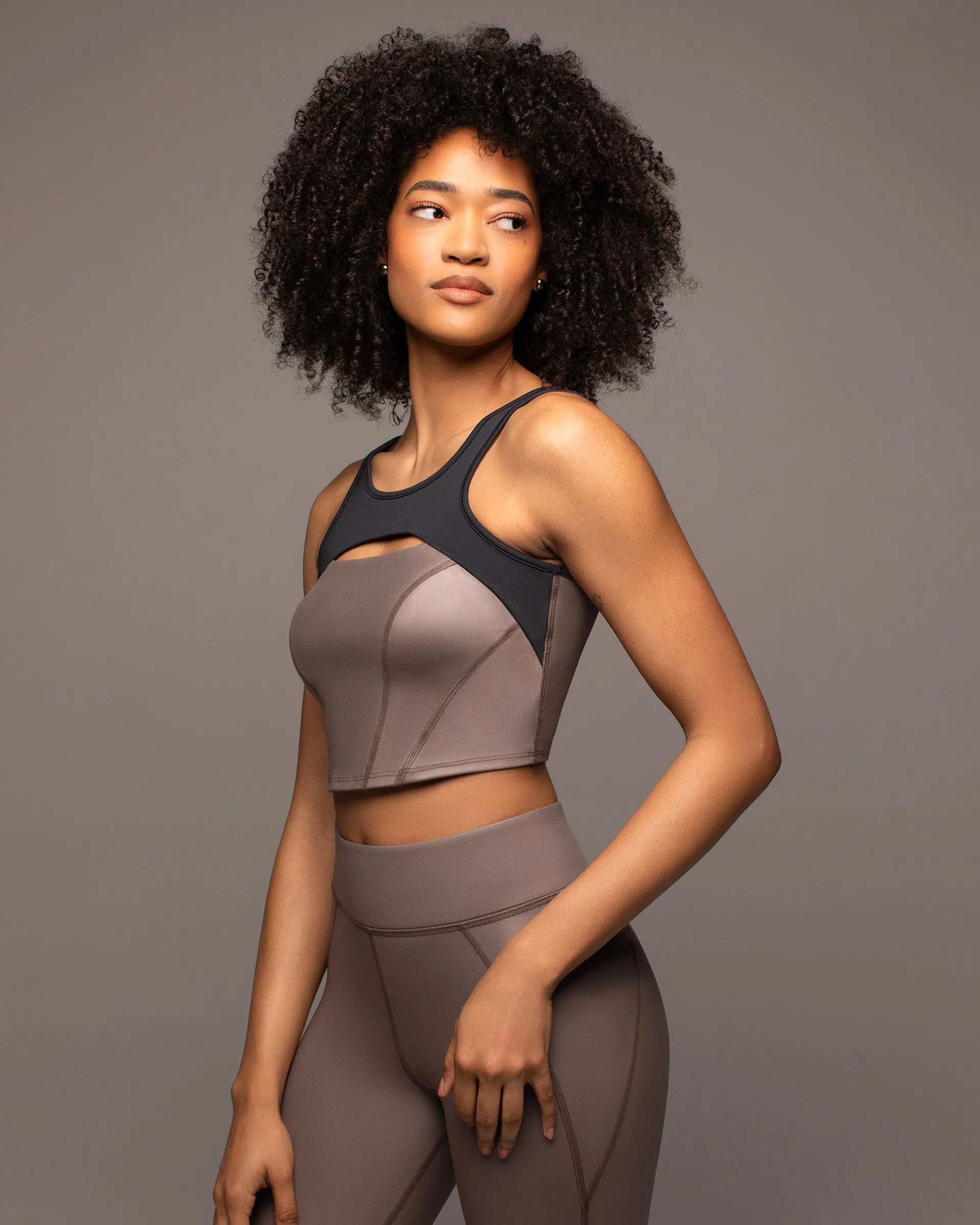 Fusion Gloss Bustier | Bronzed Pewter/Black MICHI