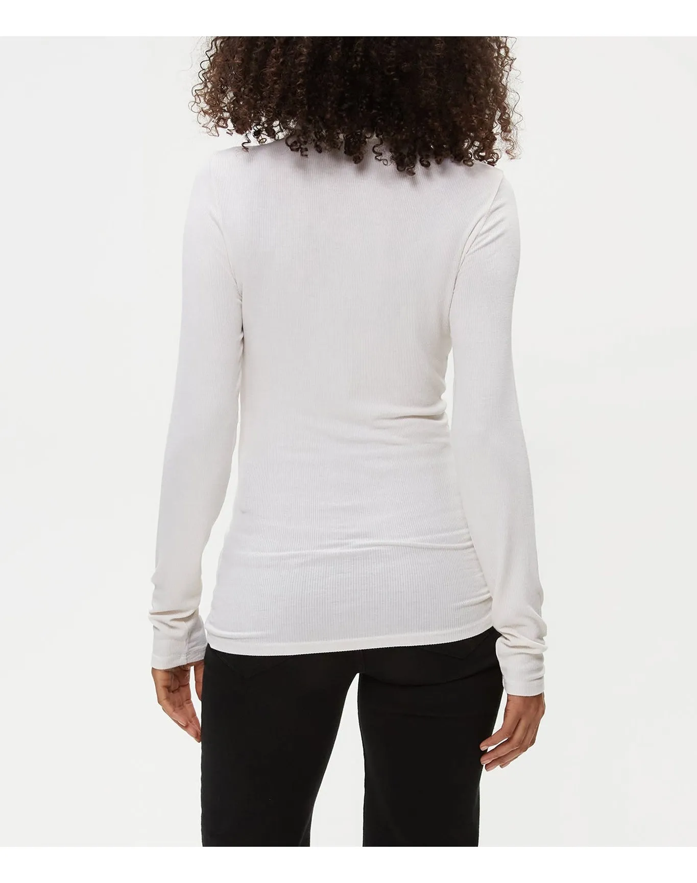 Gail Ribbed Turtleneck | Chalk MICHAEL STARS