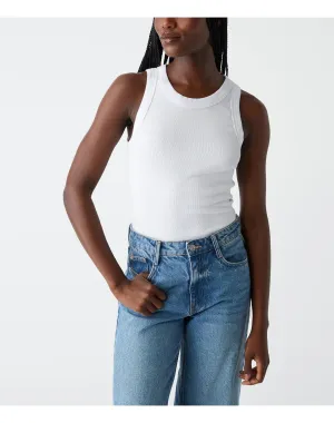 Gina Ribbed Crop Tank | White MICHAEL STARS