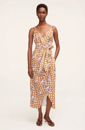 Gingham Daisy Whisper Dress | Gingham Daisey Toffee Combo REBECCA TAYLOR