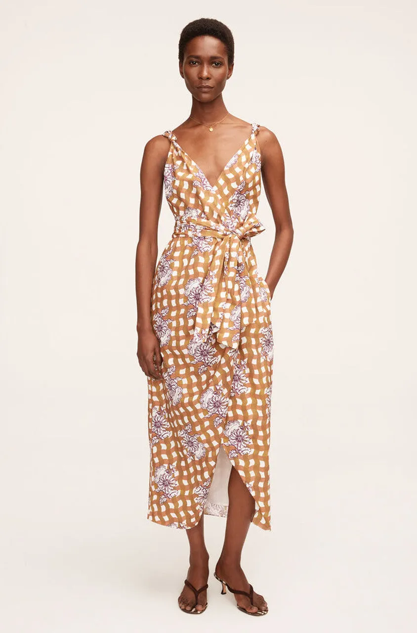 Gingham Daisy Whisper Dress | Gingham Daisey Toffee Combo REBECCA TAYLOR