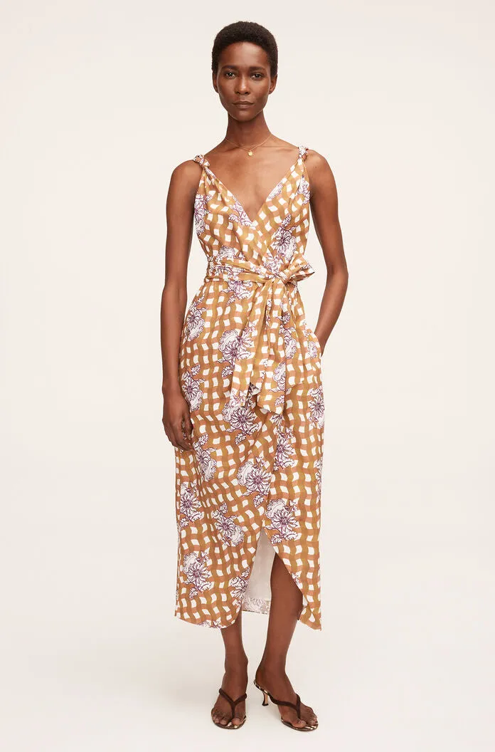Gingham Daisy Whisper Dress | Gingham Daisey Toffee Combo REBECCA TAYLOR