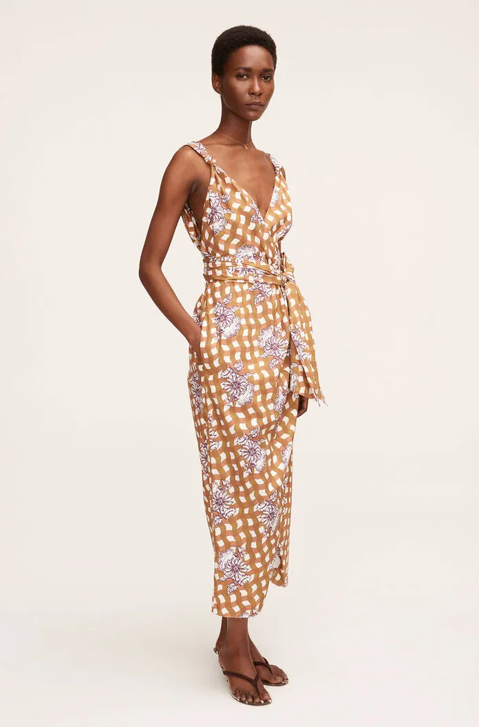Gingham Daisy Whisper Dress | Gingham Daisey Toffee Combo REBECCA TAYLOR