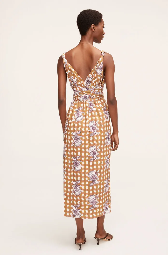 Gingham Daisy Whisper Dress | Gingham Daisey Toffee Combo REBECCA TAYLOR