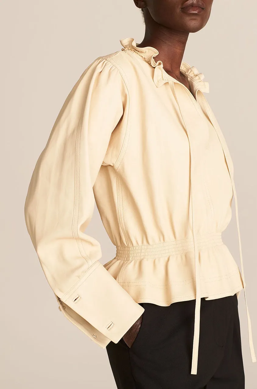 Glove Leather Blouse | Straw REBECCA TAYLOR