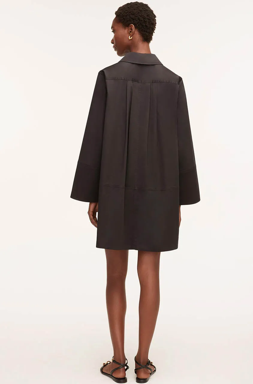 Heavy Cotton Shirt Dress | Black REBECCA TAYLOR