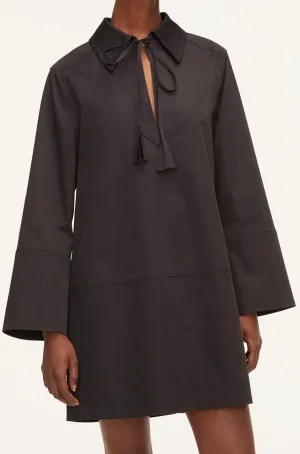 Heavy Cotton Shirt Dress | Black REBECCA TAYLOR